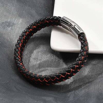 Braided Microfiber Leather Cord Bracelets for Men
