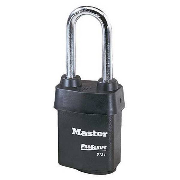 Master Lock Pro Series Weather Tough Padlock Covered Laminated Steel, Rekeyable 5-Pin, Keyed Different, Body Width: 2-1/8 (5...