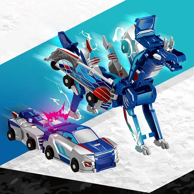 Flying Dragon Dinosaur Transforming Car Toy, Creative Collision Transformation, Perfect Birthday & Christmas Gift for Kids, N...