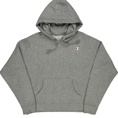 Reverse Weave Champion Hoodie - XL Grey Cotton Blend | Size: x-large