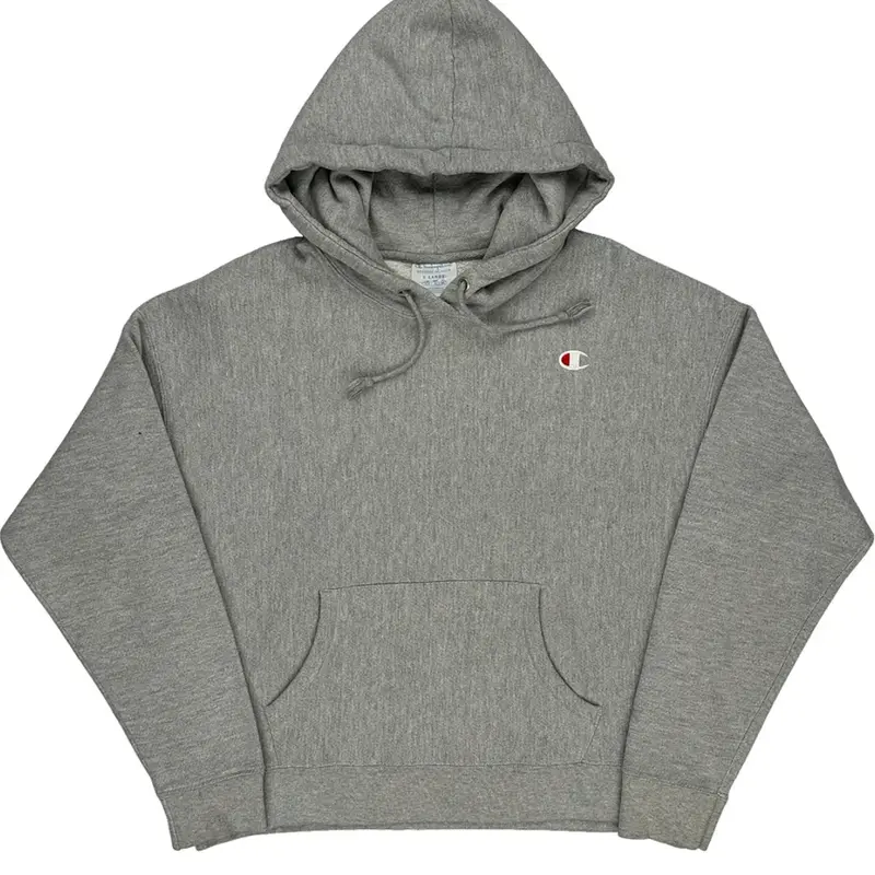 Reverse Weave Champion Hoodie - XL Grey Cotton Blend | Size: x-large