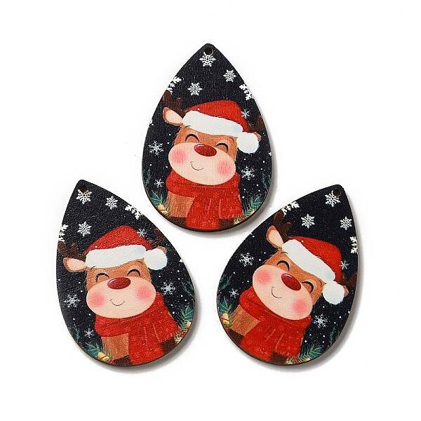 Single Face Printed Wood Big Pendants