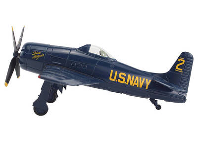Grumman F8F Bearcat Fighter Aircraft Blue Angels #2 (1946) United States Navy SkyMax Models Series 1/72 Diecast Model by Hobb...