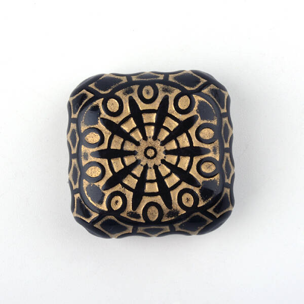 Cuboid Plating Acrylic Beads