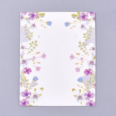 Floral Pattern Paper Jewelry Display Cards