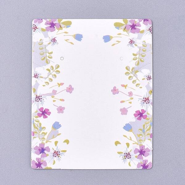 Floral Pattern Paper Jewelry Display Cards