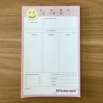 I Cry A Lot But I Am So Productive Planner Pad adult paperback