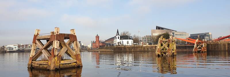 La Baie et le Barrage de Cardiff : de l'église Norvégienne à Penarth