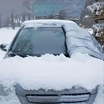 Christmas Universal Car Sunshades Snow Cover, 1 Count Winter Portable Foldable Car Windshield Cover, Auto Exterior Accessorie...