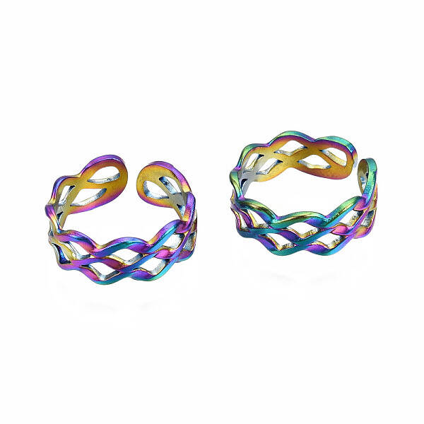 Hollow Wide Cuff Rings