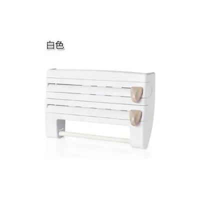 4-In-1 Kitchen Roll Holder Dispenser Kitchen Foil Film Wrap Tissue Paper 4 IN 1 Kitchen Roll Holder Dispenser | Color: White