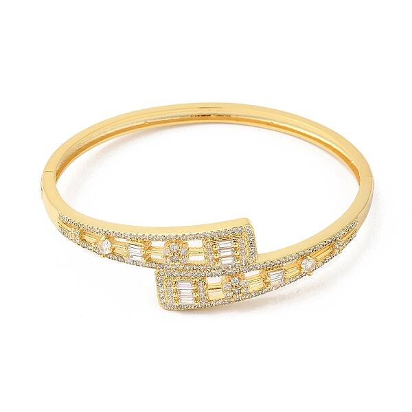 Clear Cubic Zirconia Cuff Bangle