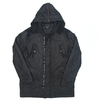 FUBU THE COLLECTION Parka Canvas Coat Black Womens XL