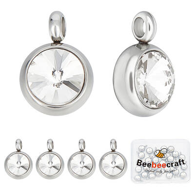 30Pcs 304 Stainless Steel Rhinestone Chamrs