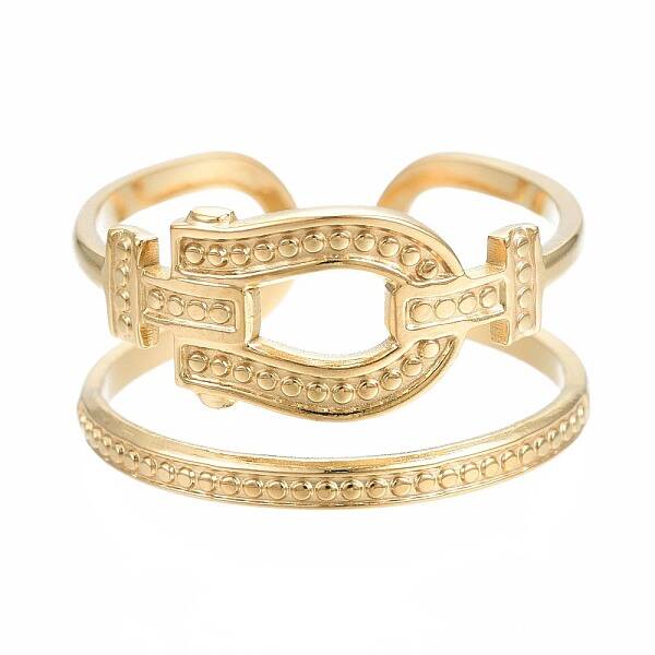304 Stainless Steel Oval Open Cuff Ring