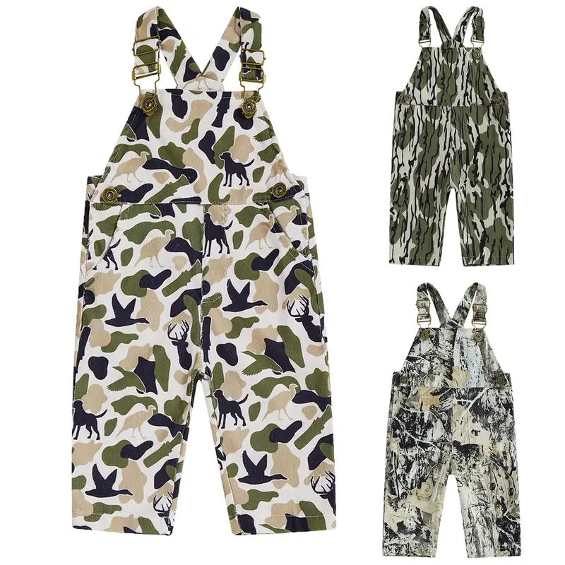 Infant Baby Boy Girl Camouflage Deer Mallard Duck Print Overalls Toddler Hunting Jumpsuit Sleeveless Suspender Pants Unisex ...