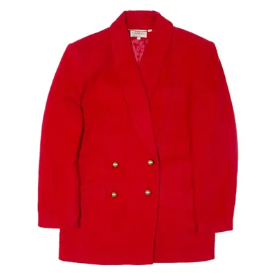 MODINA Blazer Jacket Red Wool 90s Womens UK 12