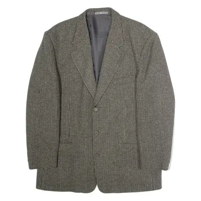 DON VITO Mens Blazer Jacket Grey Tweed Wool 90s XL