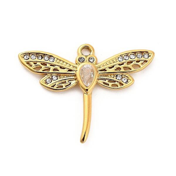 304 Stainless Steel Crystal Rhinestone Pendants