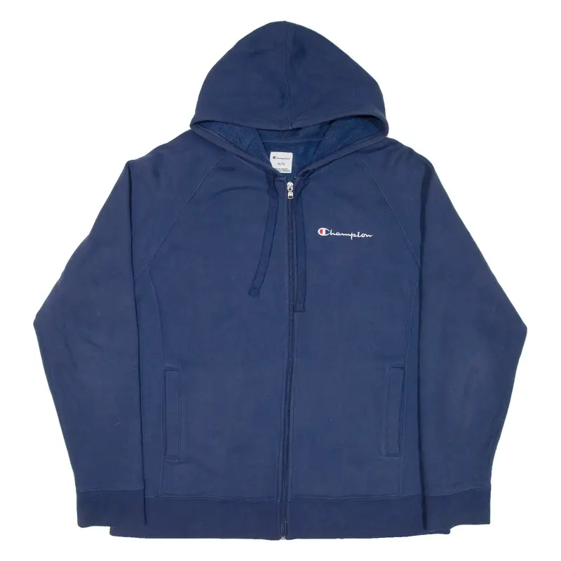 CHAMPION Mens Blue Hoodie Full Zip XL
