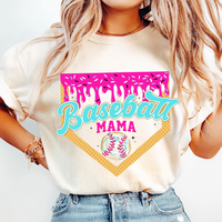 Baseball Mama Ice Cream Drip Shirt, Mama Baseball Shirt, Game Day Retro Football Fall Season T-Shirt Comfort Cotton Womenswea...