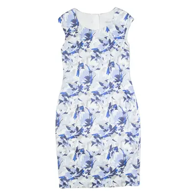 L.K BENNETT Womens Pencil Dress Blue Floral Sleeveless Midi M