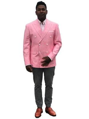 Mens Pink Linen Jacket