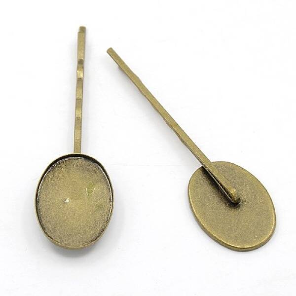 DIY Antique Bronze Tone Iron Hair Bobby Pin Findings for Jewelry Making