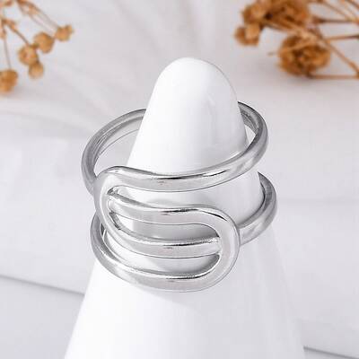 304 Stainless Steel Open Cuff Rings for Women
