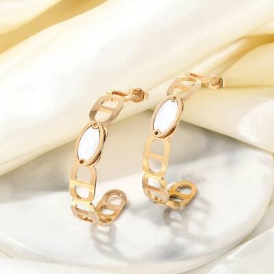 Vacuum Plating 304 Stainless Steel Stud Earrings