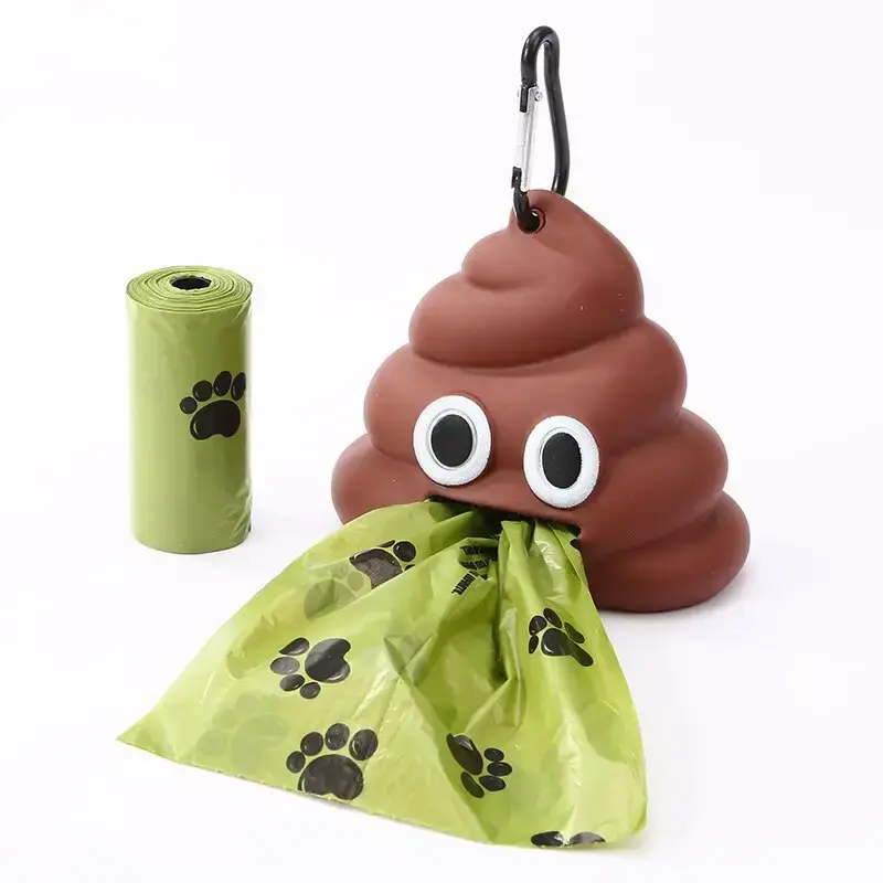 Cute and Functional Dog Poop Bag Holder for Leash Sturdy Dog Poop Bag Dispenser Includes 1 Roll 15 Bags