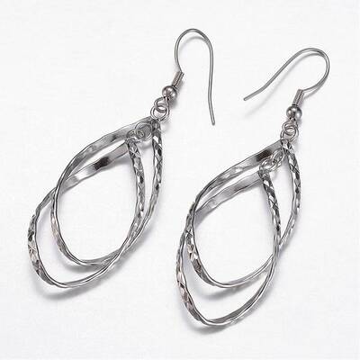 Tarnish Resistant 304 Stainless Steel Dangle Earrings