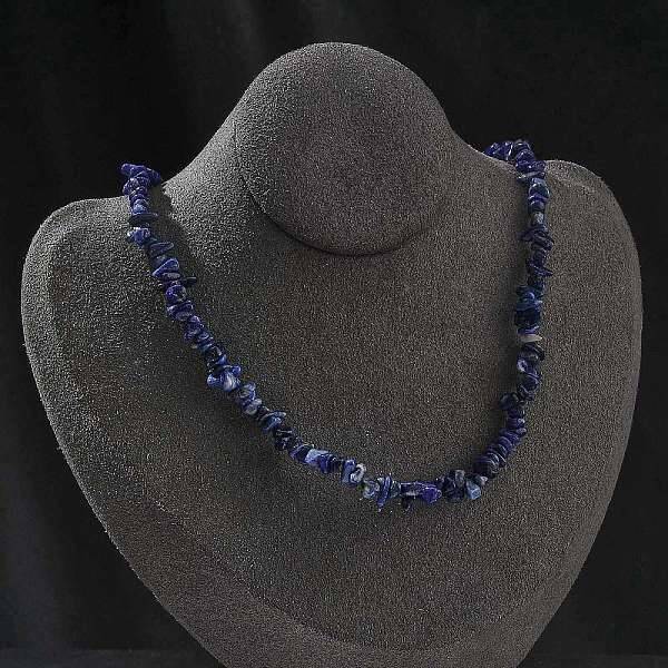 Natural Sodalite Chip Beaded Necklaces for Men Women