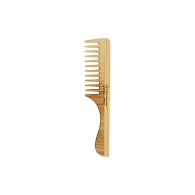 Tek Wide Tooth Comb with Handle, Naturale