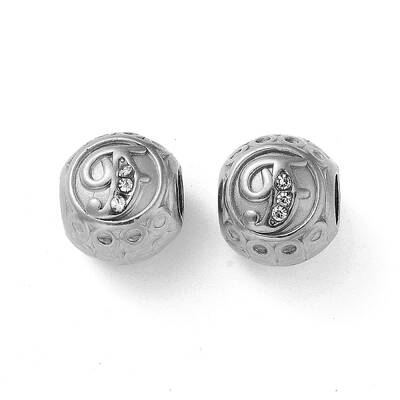 304 Stainless Steel Rhinestone European Beads