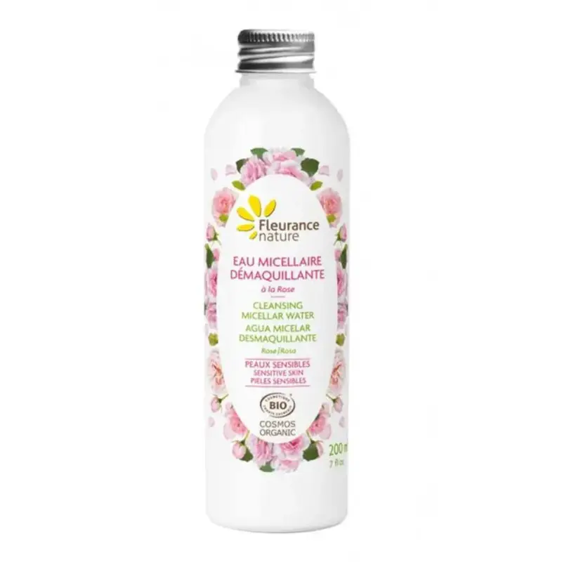 Fleurance Nature MICELLAR WATER stain remover with ORGANIC ROSE Sensitive skin 200ml
