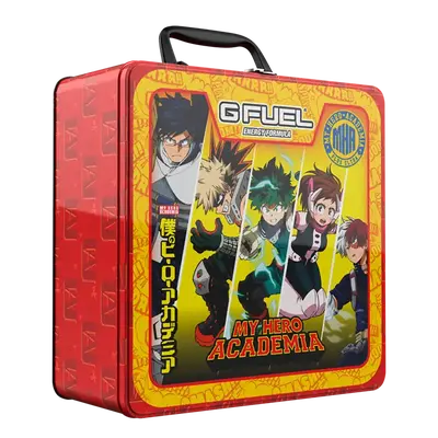 G FUEL x My Hero Academia Quirk Collector's Box | Blueberry Lemon Matcha Powdered Energy Drink | Collectible Lunchbox and Sta...