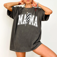 Giftifymama Lightning Bolt Mama Nursing Tops Breastfeeding Shirts Summer with Zipper Pregnancy Clothes Cotton