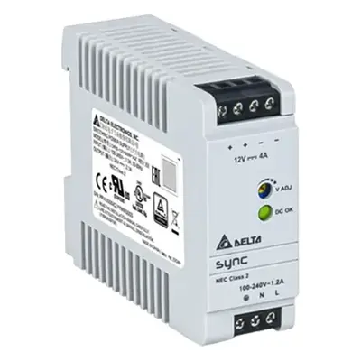 DRS-12V50W1NZ Delta 48-Watt 12V 4A DIN Rail Power Supply