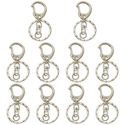 10Pcs Alloy Keychain Clasp Findings