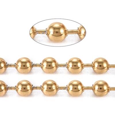 PVD Vacuum Plating 304 Stainless Steel Ball Chains
