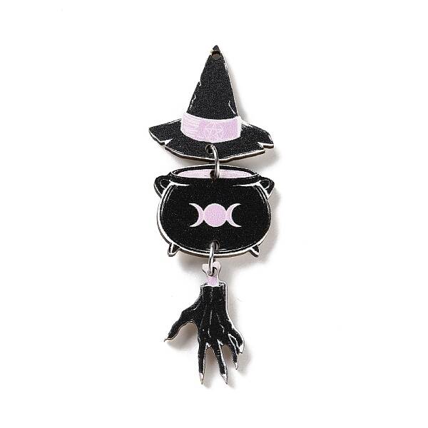 Halloween Theme Wood Big Pendants