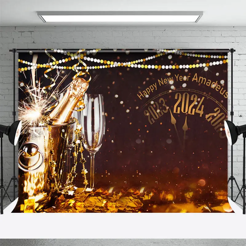Aperturee Its Time For 2024 Champagne New Year Backdrop