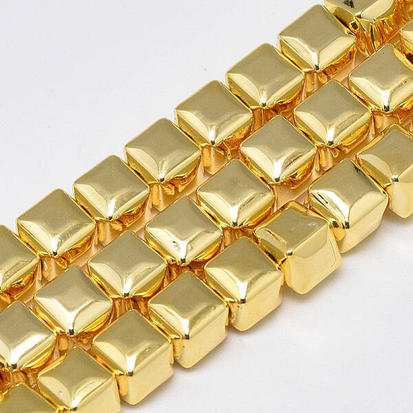 Electroplate Non-magnetic Synthetic Hematite Beads Strands