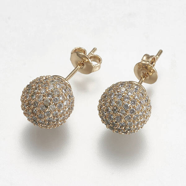 Brass Micro Pave Cubic Zirconia Earring
