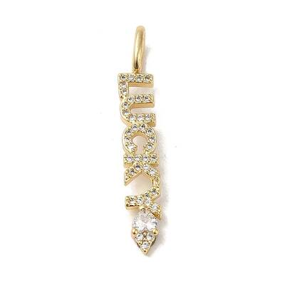 Brass Micro Pave Cubic Zirconia Pendants
