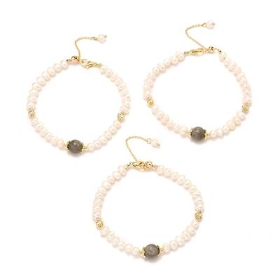 Natural Labradorite Beaded Bracelets