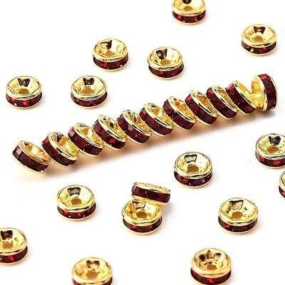 Brass Grade A Rhinestone Spacer Beads