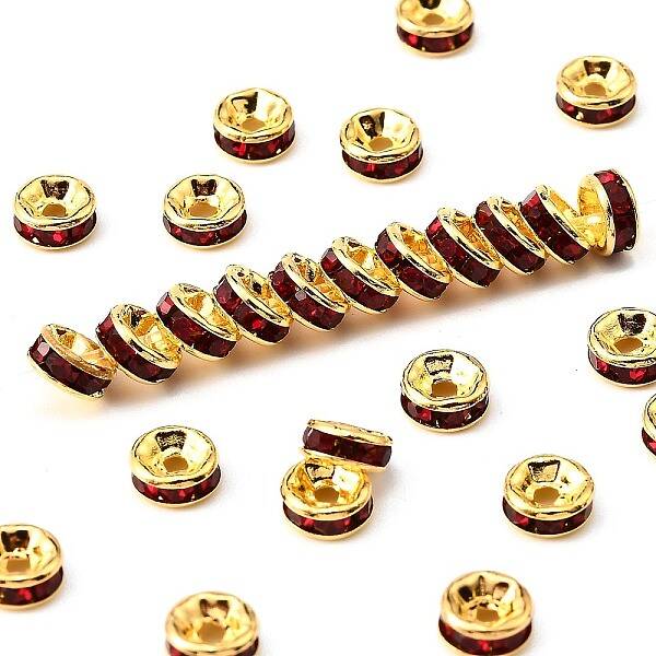 Brass Grade A Rhinestone Spacer Beads