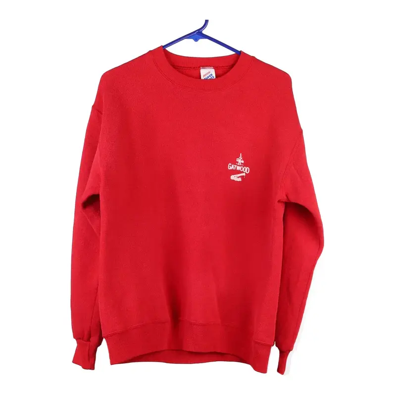 Jerzees Sweatshirt - Medium Red Cotton Blend